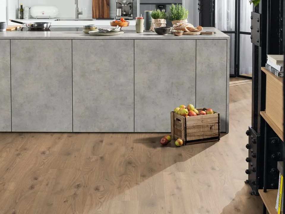 Piso laminado Roble Almington Natural.