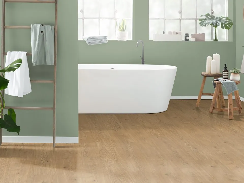 Piso laminado Roble Berdal Natural.